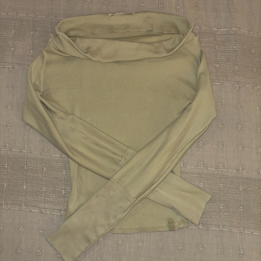 We The Free Sage Ribbed Top